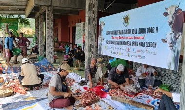 PWI Kota Cilegon Sembelih dan Salurkan Daging Kurban kepada Warga dan Santri Majlis Miftahush Shudur 