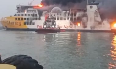 KMP Batu Mandi Terbakar di Perairan Merak, 509 Orang Dievakuasi Selamat